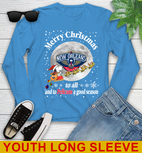 New Orleans Pelicans Merry Christmas To All And To Pelicans A Good Season NBA Basketball Sports Youth Long Sleeve 8