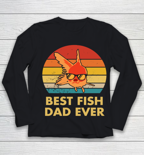 Best Fish Dad Ever 4th Of July Youth Long Sleeve