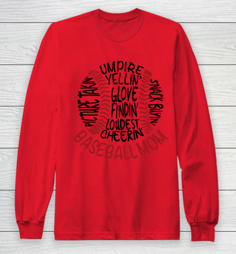 Mother's Day Funny Gift Ideas Apparel  Baseball Mom 2 T Shirt Long Sleeve T-Shirt 7