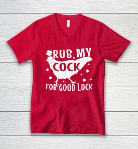 Rub My Cock For Good Luck V-Neck T-Shirt 5