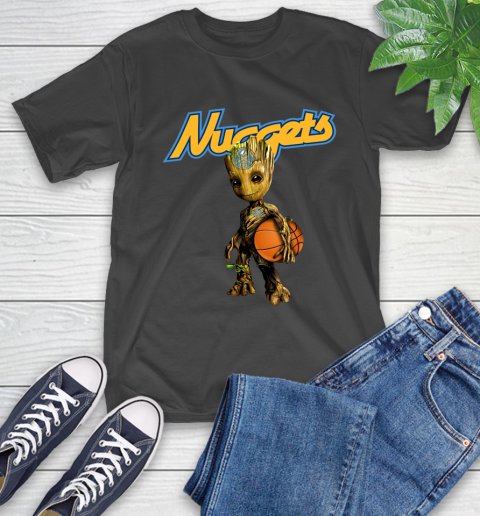 Denver Nuggets NBA Basketball Groot Marvel Guardians Of The Galaxy T-Shirt 2