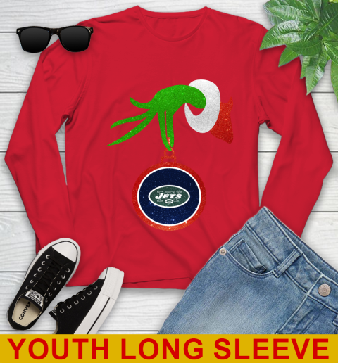 New York Jets Grinch Merry Christmas NFL Football Youth Long Sleeve 11