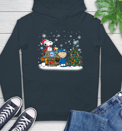 Philadelphia 76ers NBA Basketball Christmas The Peanuts Movie Snoopy Championship Hoodie 7