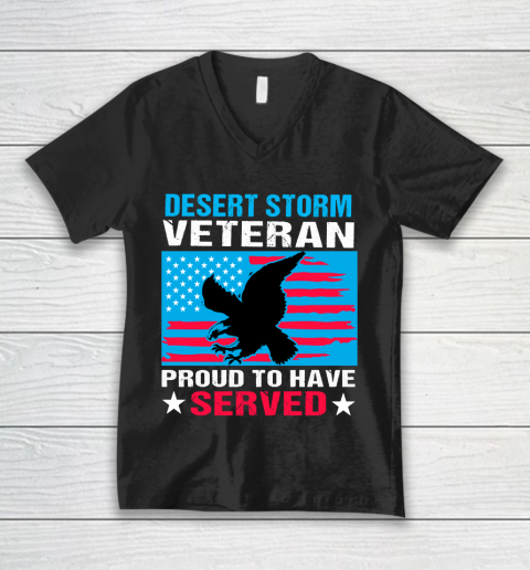 Desert Storm Veteran  Proud To Have Served V-Neck T-Shirt
