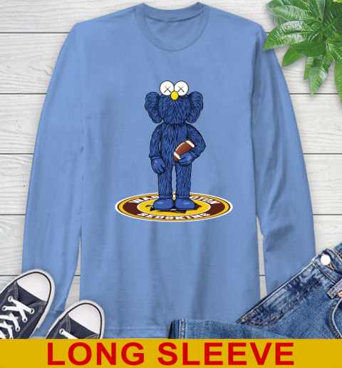 NFL Football Washington Redskins Kaws Bff Blue Figure Shirt Long Sleeve T-Shirt 11
