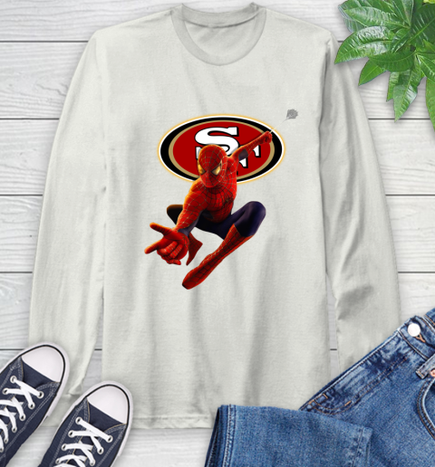 NFL Spider Man Avengers Endgame Football San Francisco 49ers Long Sleeve T-Shirt 12