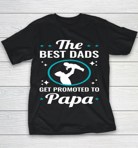 Father's Day Funny Gift Ideas Apparel  Best Dads are Promoted to Papa Dad Father T Shirt Youth T-Shirt
