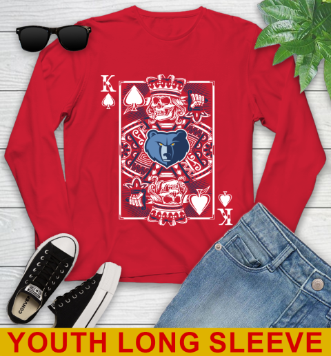 Memphis Grizzlies NBA Basketball The King Of Spades Death Cards Shirt Youth Long Sleeve 11