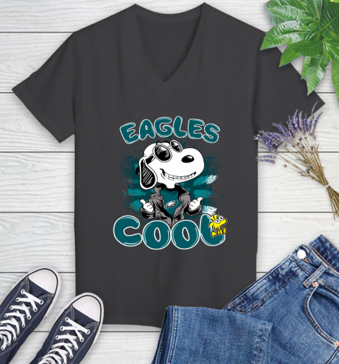 NFL Football Philadelphia Eagles Cool Snoopy Shirt Women's V-Neck T-Shirt 6