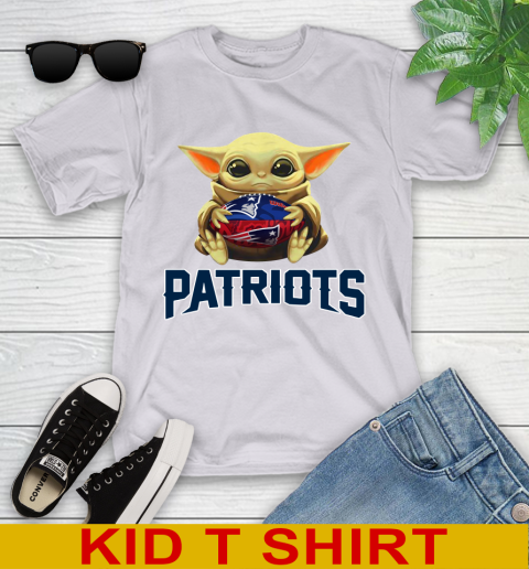NFL Football New England Patriots Baby Yoda Star Wars Shirt Youth T-Shirt 5