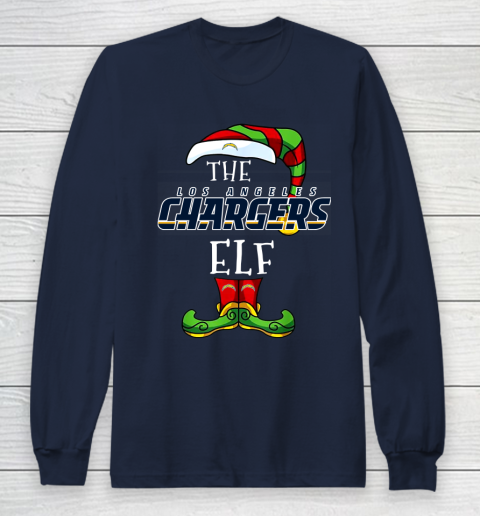 Los Angeles Chargers Christmas ELF Funny NFL Long Sleeve T-Shirt 2