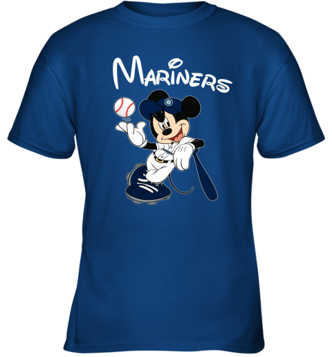 Baseball Mickey Team Seattle Mariners Youth T-Shirt