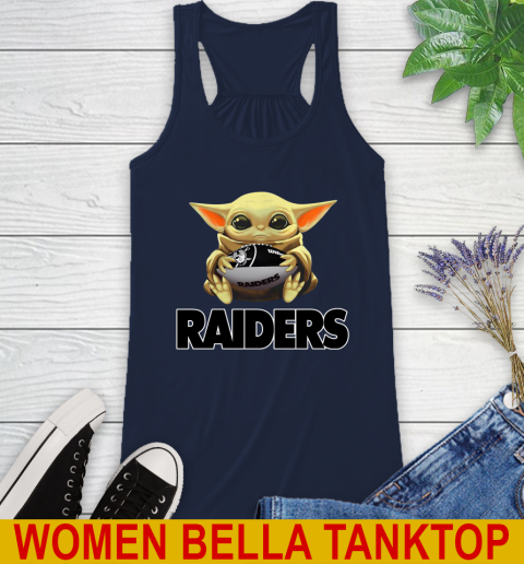 NFL Football Oakland Raiders Baby Yoda Star Wars Shirt Racerback Tank 11
