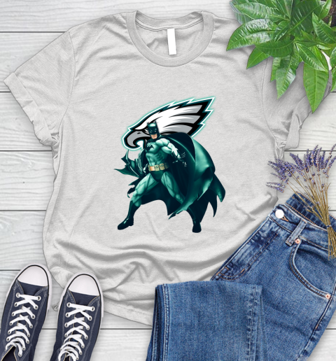 NFL Batman Football Sports Philadelphia Eagles Women's T-Shirt