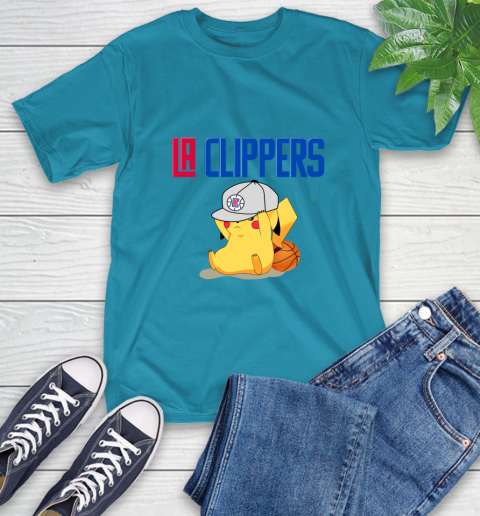 NBA Pikachu Basketball Sports Los Angeles Clippers T-Shirt 8
