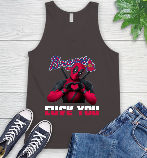 MLB Atlanta Braves Deadpool Love You Fuck You Baseball Sports Tank Top 6