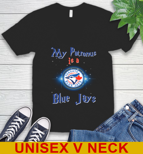 MLB Baseball Harry Potter My Patronus Is A Toronto Blue Jays V-Neck T-Shirt
