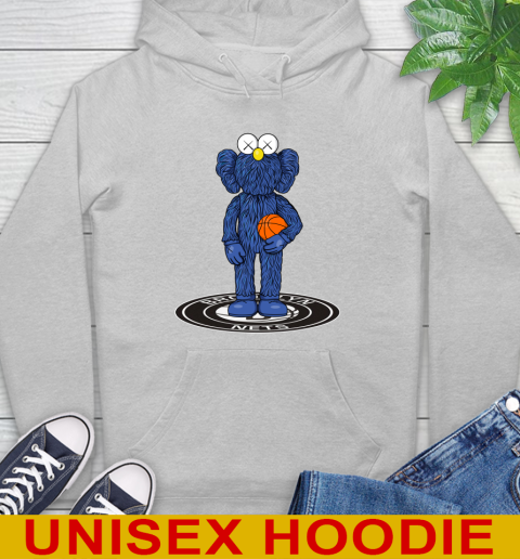 NBA Basketball Brooklyn Nets Kaws Bff Blue Figure Shirt Hoodie 6