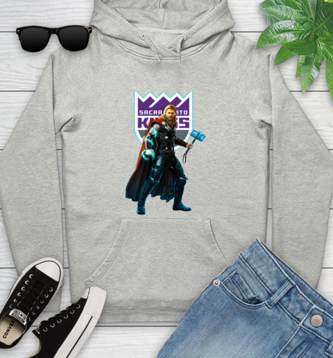 NBA Thor Avengers Endgame Basketball Sacramento Kings Youth Hoodie