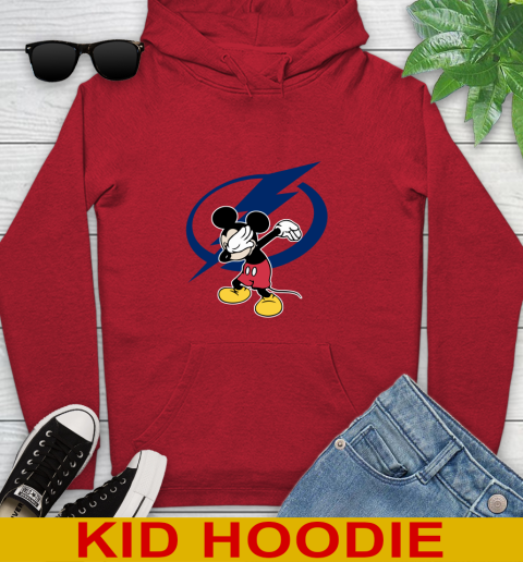 Tampa Bay Lightning NHL Hockey Dabbing Mickey Disney Sports Youth Hoodie 11