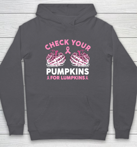 Check Your Pumpkins Breast Cancer Awareness Halloween Hoodie 4