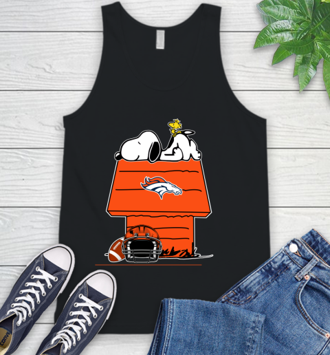 Denver Broncos NFL Football Snoopy Woodstock The Peanuts Movie Tank Top 2