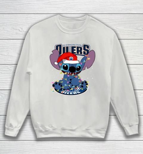 Edmonton Oilers NHL Hockey noel stitch Christmas Sweatshirt 3