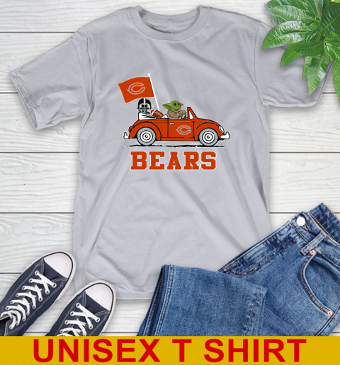 NFL Football Chicago Bears Darth Vader Baby Yoda Driving Star Wars Shirt T-Shirt 6