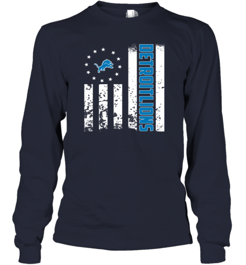 NFL Detroit Lions American Flag Youth Hoodie - Rookbrand