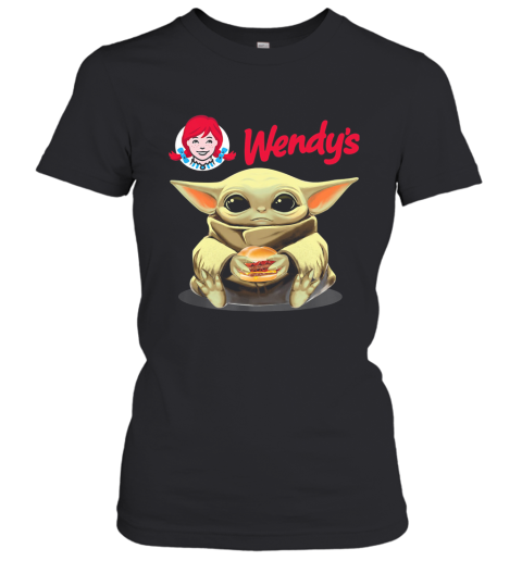 Wendy'S Baby Yoda Hug Hamburger Women's T-Shirt