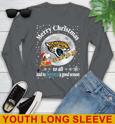 Jacksonville Jaguars Merry Christmas To All And To Jaguars A Good Season NFL Football Sports Youth Long Sleeve 9
