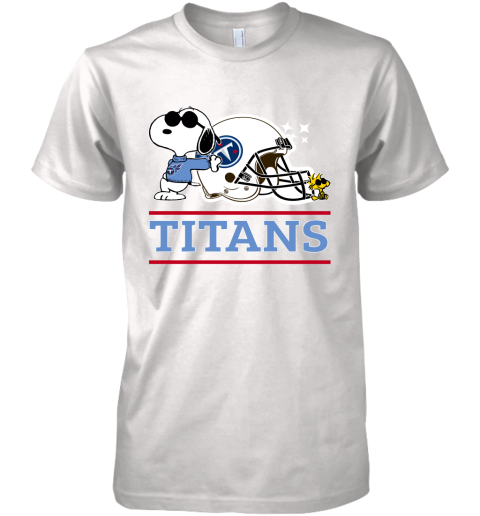 The Tennessee Titans Joe Cool And Woodstock Snoopy Mashup Premium Men's T-Shirt
