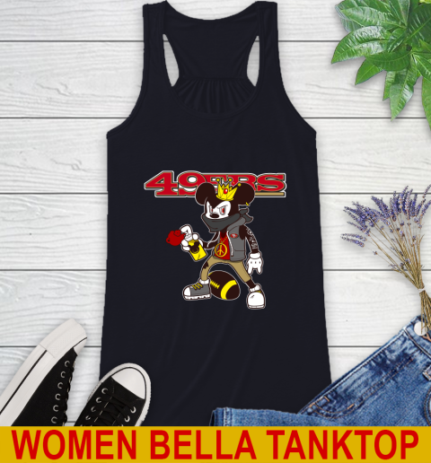 San Francisco 49ers NFL Football Mickey Peace Sign Sports Racerback Tank 10