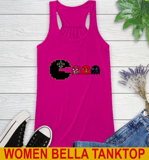 New Orleans Saints NFL Football Pac Man Champion Racerback Tank 8