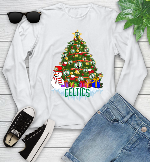 Boston Celtics Merry Christmas NBA Basketball Sports Youth Long Sleeve