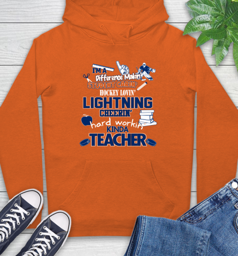 Tampa Bay Lightning NHL I'm A Difference Making Student Caring Hockey Loving Kinda Teacher Hoodie 4