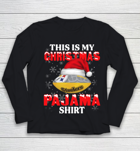 Pittsburgh Steelers This Is My Christmas Pajama Shirt NFL Youth Long Sleeve