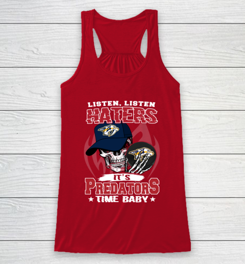 Listen Haters It is PREDATORS Time Baby NHL Racerback Tank 4