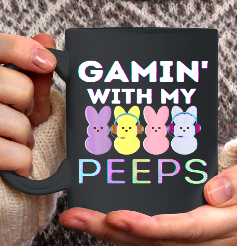 Gaming With My Peeps Easter Peep Video Game Gamer Funny Ceramic Mug 11oz