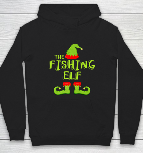 The Fishing Elf T Shirt Matching Group Christmas Costume Hoodie