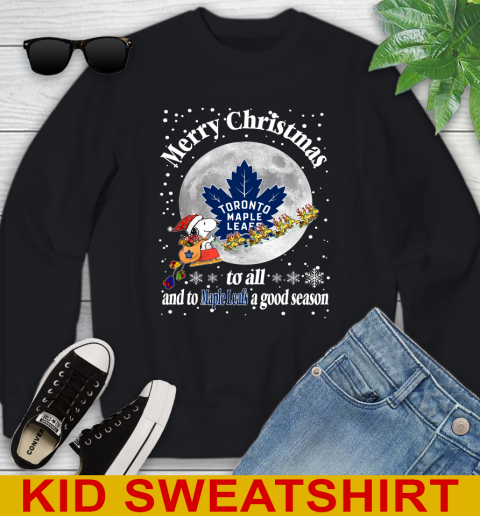 Toronto Maple Leafs Merry Christmas To All And To Maple Leafs A Good Season NHL Hockey Sports Youth Sweatshirt