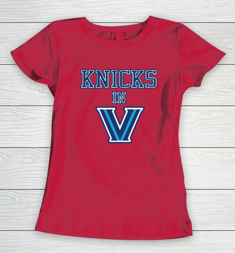 New York Knicks In V Villanova Wildcats Women's T-Shirt 7