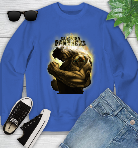 Carolina Panthers NFL Football Hulk Marvel Avengers Sports Youth Sweatshirt 7