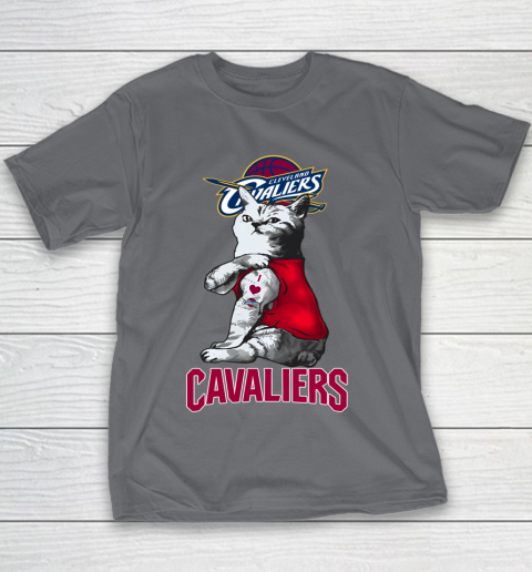 NBA Basketball My Cat Loves Cleveland Cavaliers Youth T-Shirt 5