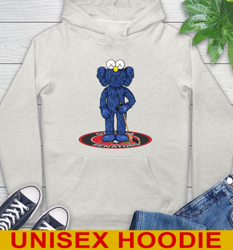 NHL Hockey Ottawa Senators Kaws Bff Blue Figure Shirt Hoodie 12