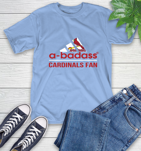 MLB A Badass St.Louis Cardinals Fan Adidas Baseball Sports T-Shirt 12