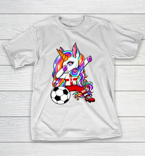 Dabbing Unicorn Northern Ireland Soccer Fans Jersey Football T-Shirt 13