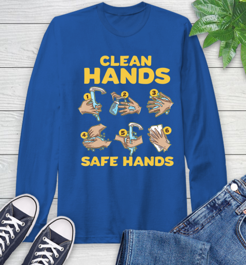 Nurse Shirt Washing Clean Hands Safe Hand Hygiene Wash Save T Shirt Long Sleeve T-Shirt 11