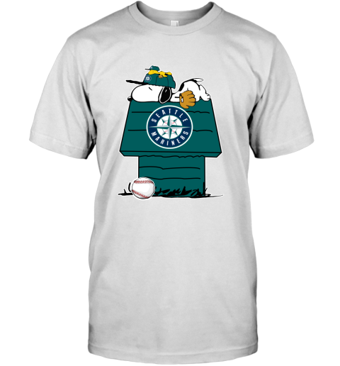 MLB Seattle Mariners Snoopy Woodstock The Peanuts Movie Baseball T