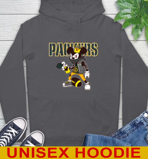 Green Bay Packers NFL Football Mickey Peace Sign Sports Hoodie 7